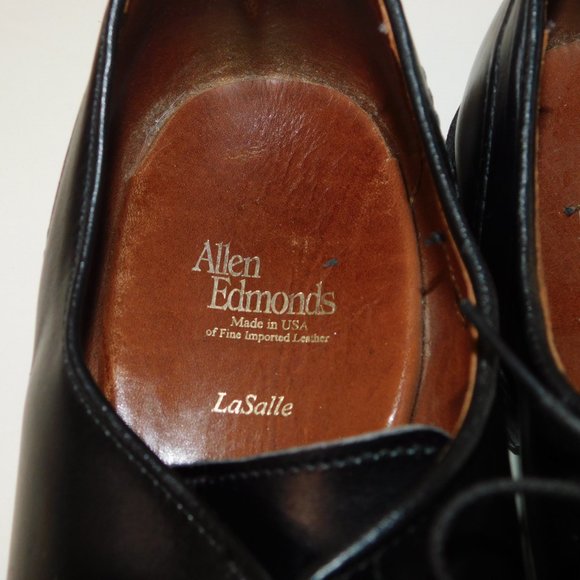 Allen Edmonds LaSalle Black Leather Split Toe Oxfords Shoes 4308 Men\'s Size 13D